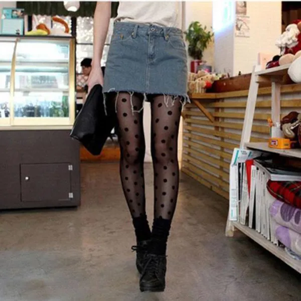 Женские пикантные колготки в горошек Чулочные изделия нижнее белье новинка 2018