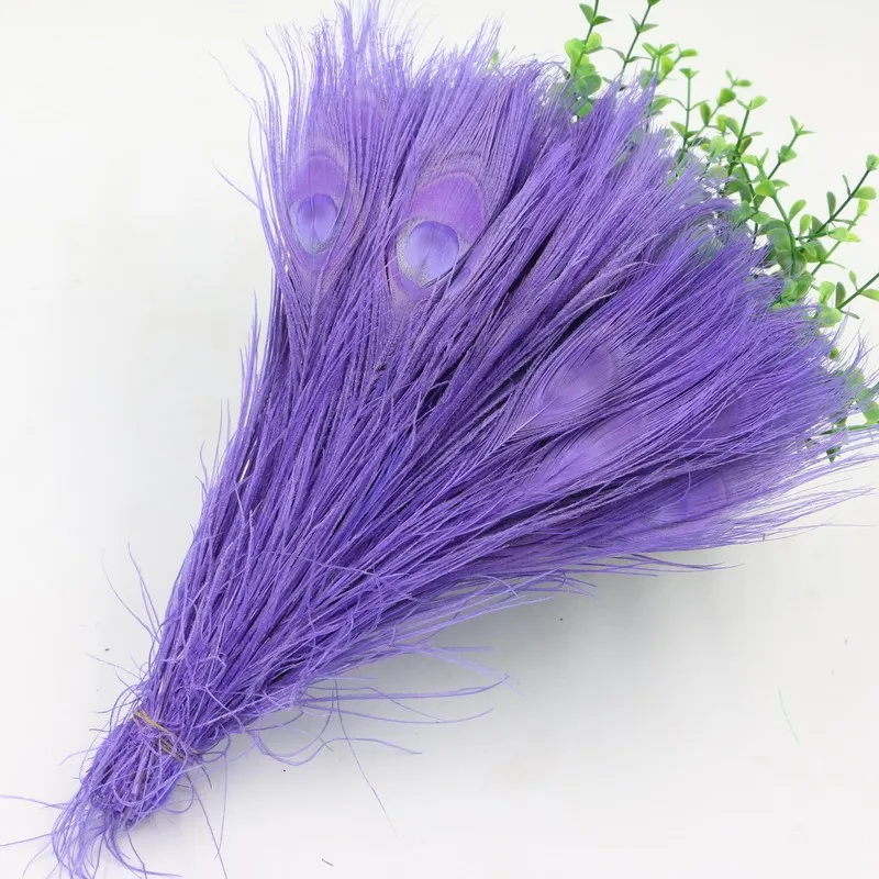 200 шт./лот полный глаз окрашенные Королевский синий павлиний хвост перья для