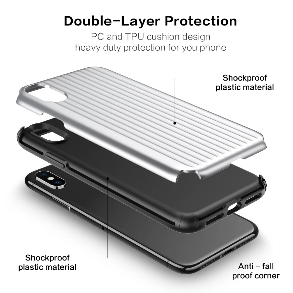 Case For iPhone XS MAX Luxury Travel Super Protect Shockproof Cover X Coque |