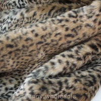 long pile leopard print fur fabric cushion faux fur fabric yard 15050cmpiece free shipping