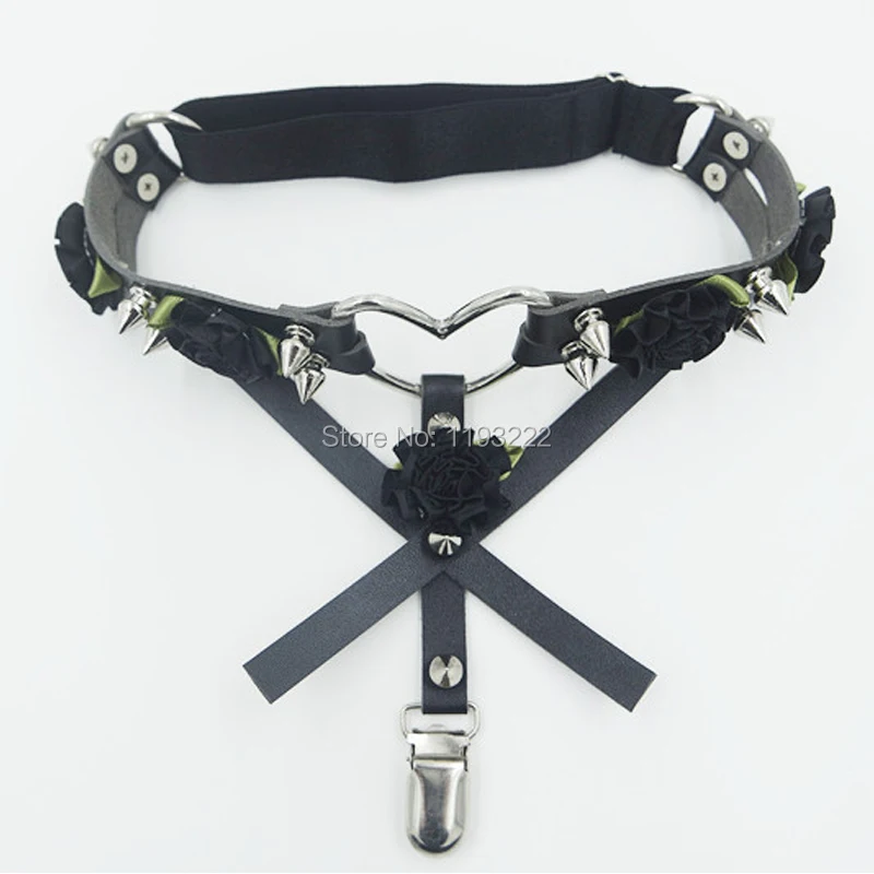 1 пара модные кожаные Подвязки для ног в стиле панк-рок | Женская одежда