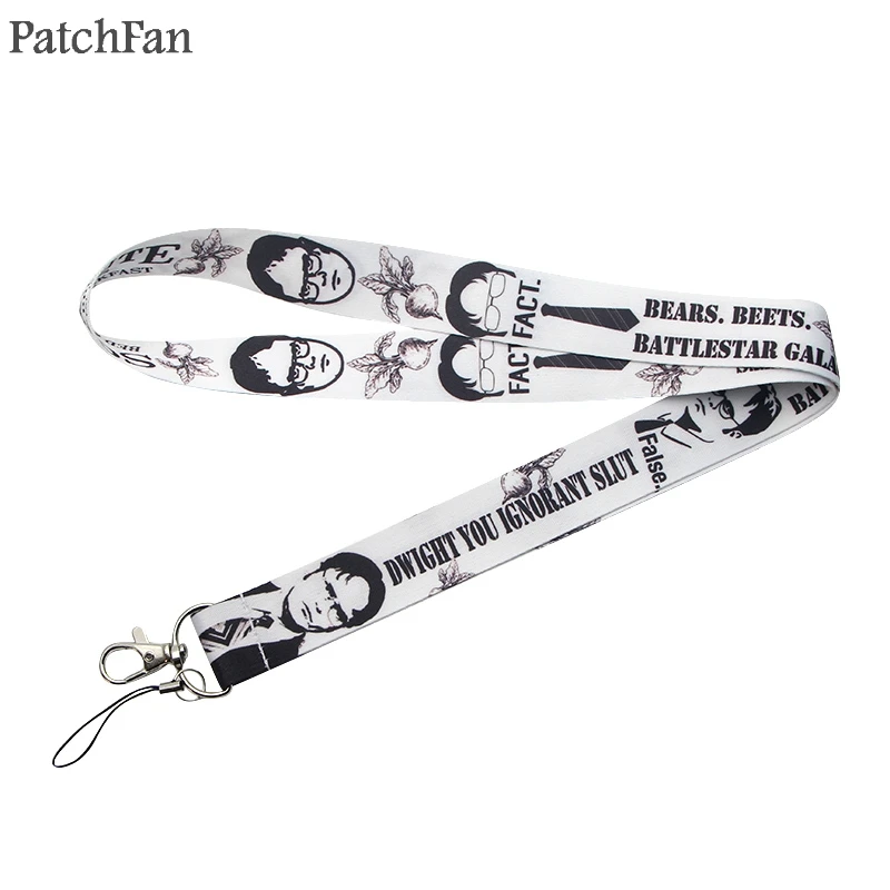 

Patchfan the office tv show Dwight schrute neck lanyards for keys glasses card holder bead keychain phones camera webbings A1421