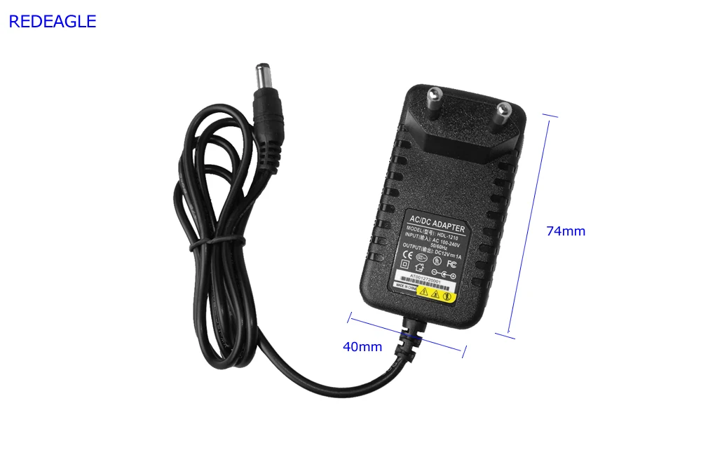 REDEAGLE 12V 1A CCTV Системы Мощность адаптер переменного тока 100 до 240V 50/60Hz Вход переменного тока в постоянный 12В 1000mA Выход США или штепсельная вилка европейского стандарта