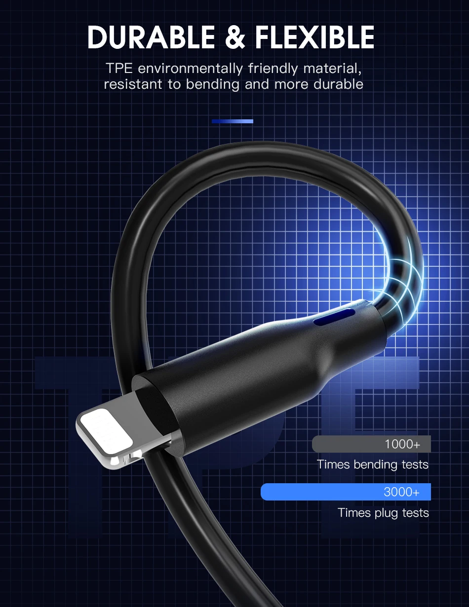 ACCEZZ TPE usb кабель для зарядки освещение для Apple iPhone X XS MAX XR 8 7 6 6S Plus 5 5S SE кабель для зарядки данных Шнур для зарядного устройства