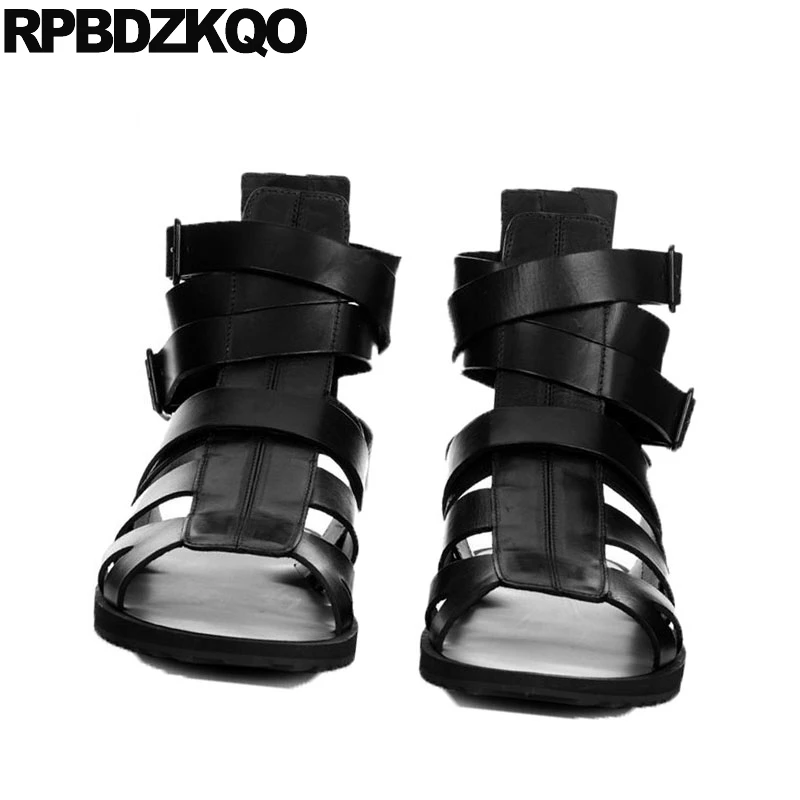 Высокое качество Черный 2021 Размеры 46 образным ремешком в римском стиле большие