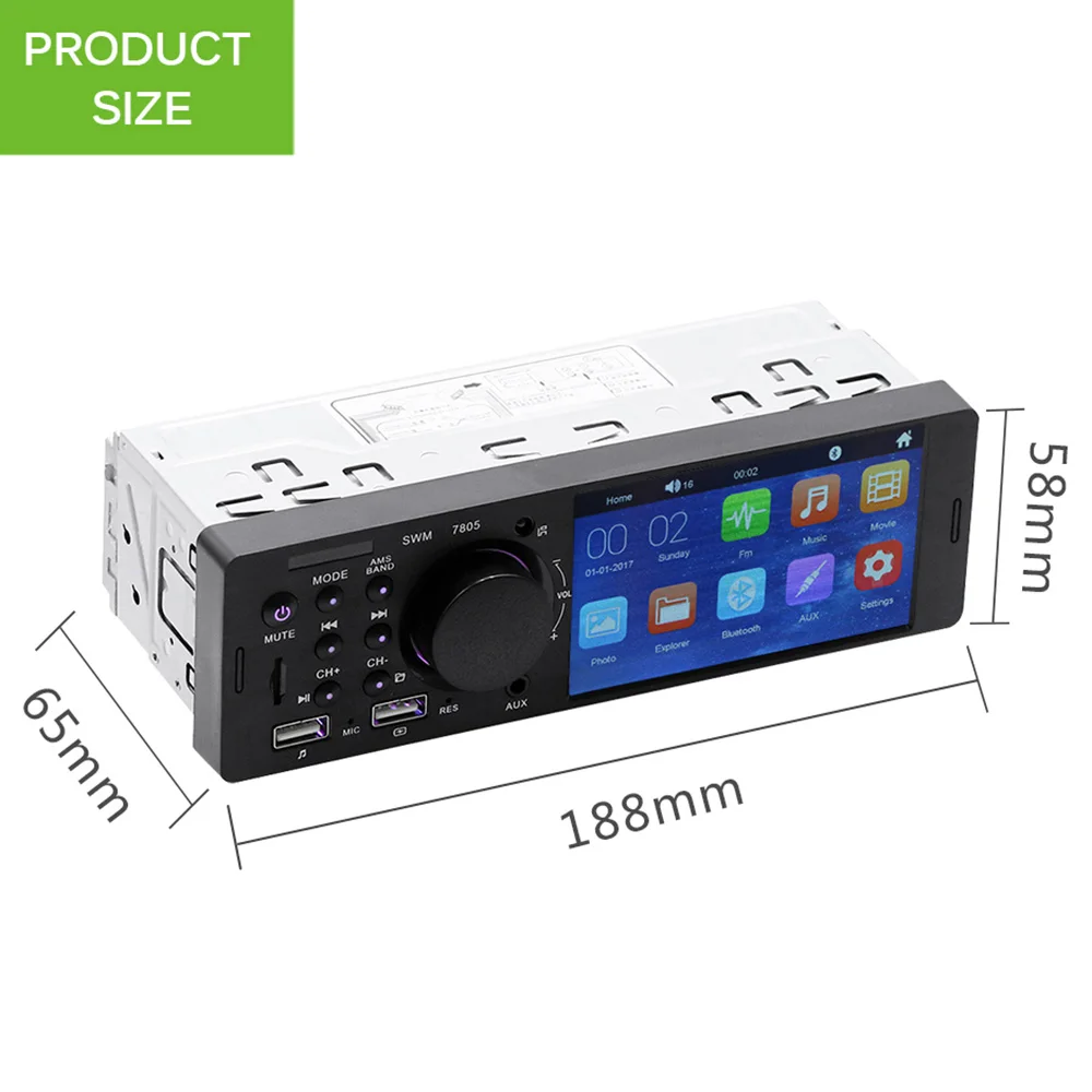 Onever Touch Автомобильный радиоприемник 7805 FM-передатчик Автозвук Стерео Bluetooth 4.0 Авторадио Поддержка Камера заднего вида NEW