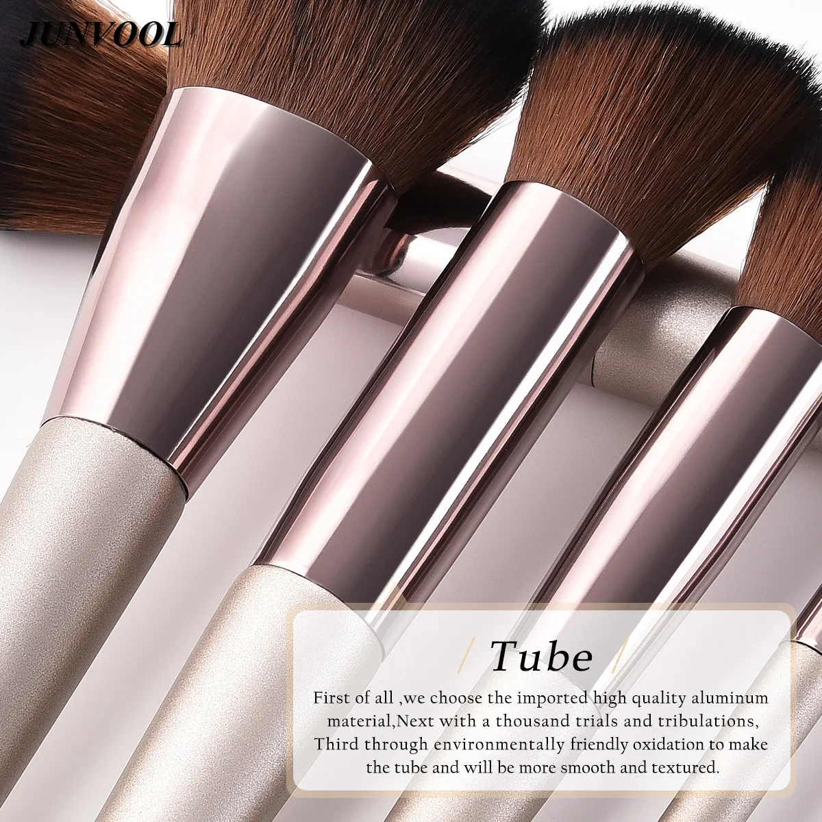 

9pc Large Foundation Makeup Brushes Kit Soft Hair Blush Powder Make Up Brush with Cosmetic Bag Luxury Champagne Face Beauty Tool