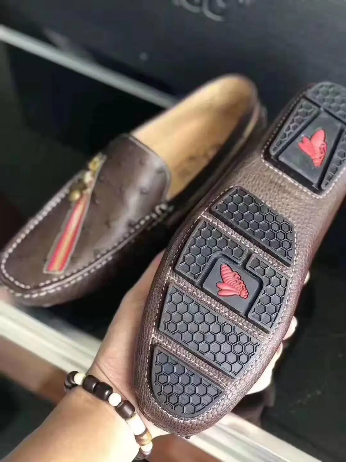 Preise 2019 Neu Top Qualität Echten Straußen Haut Männer Schuh Freizeit Flache Schuh Orange Farbe Strauß Haut Männer Sneaker Mit Kuh Futter