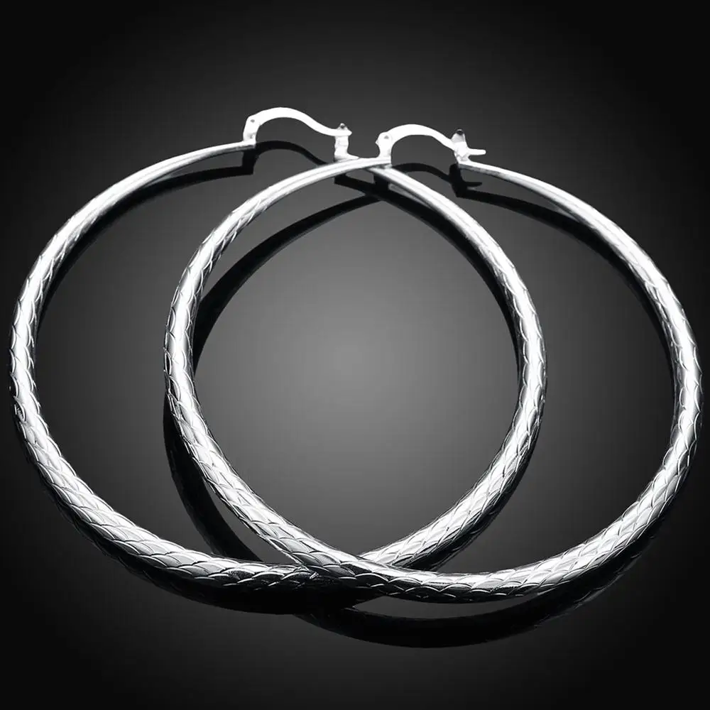 Женские серьги кольца aros anneau oreille с волнистыми линиями разные линии на