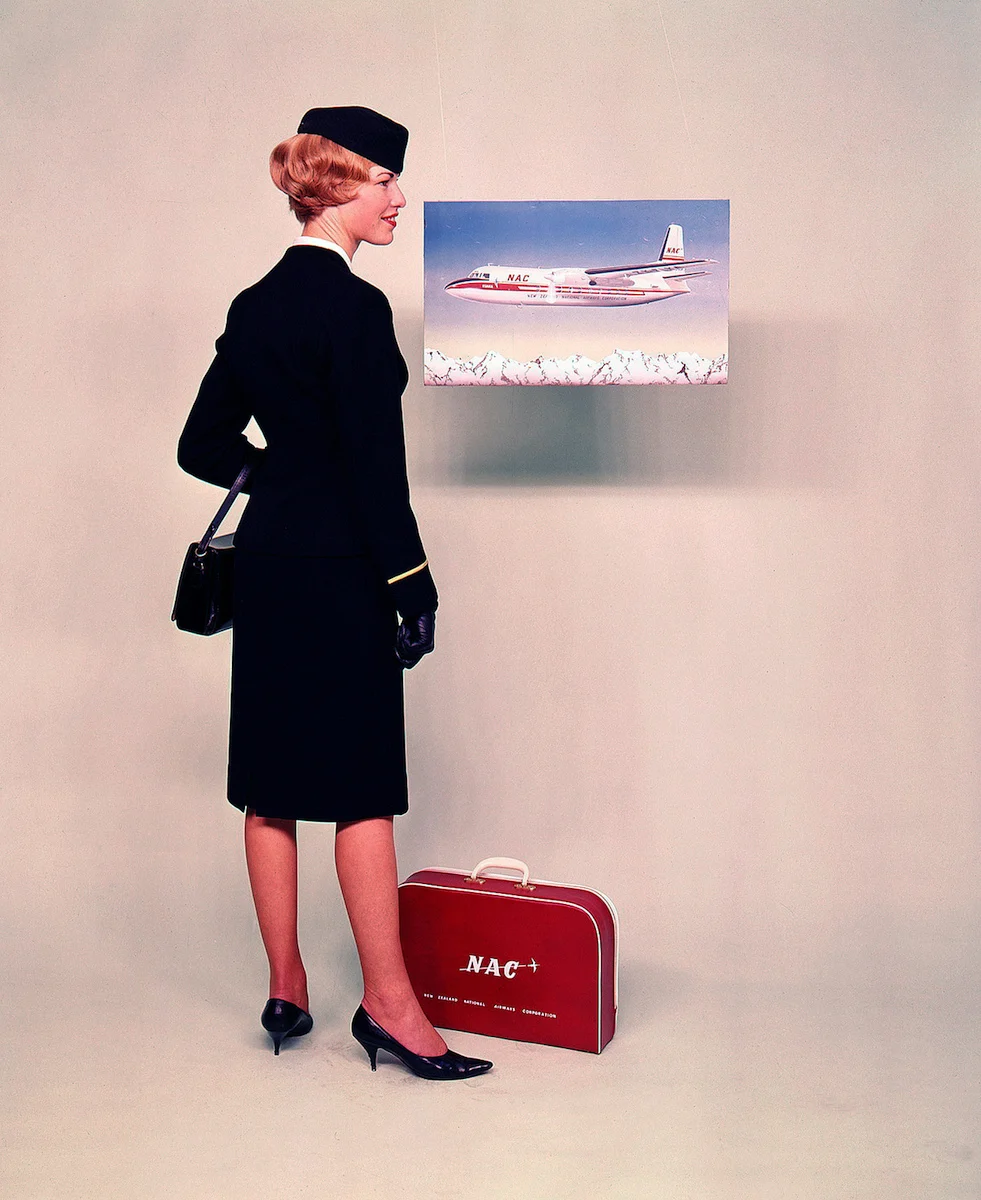 Новая Зеландия NZ Air Hostess Униформа 1959 Зима путешествия классические настенные