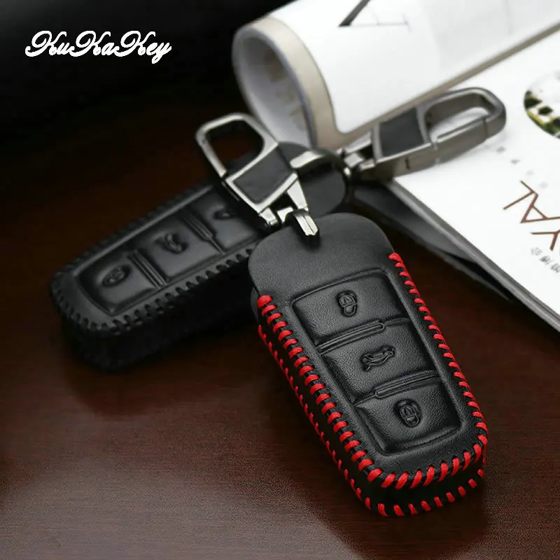 Кожаный чехол для автомобильного ключа Volkswagen VW B8L B8 Passat CC Polo Golf 5 6 Magotan | Автомобили