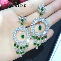 hibride fashion sparkling european style pendientes earrings women jewelry elegant bridal drop earrings brincos party gift e 623