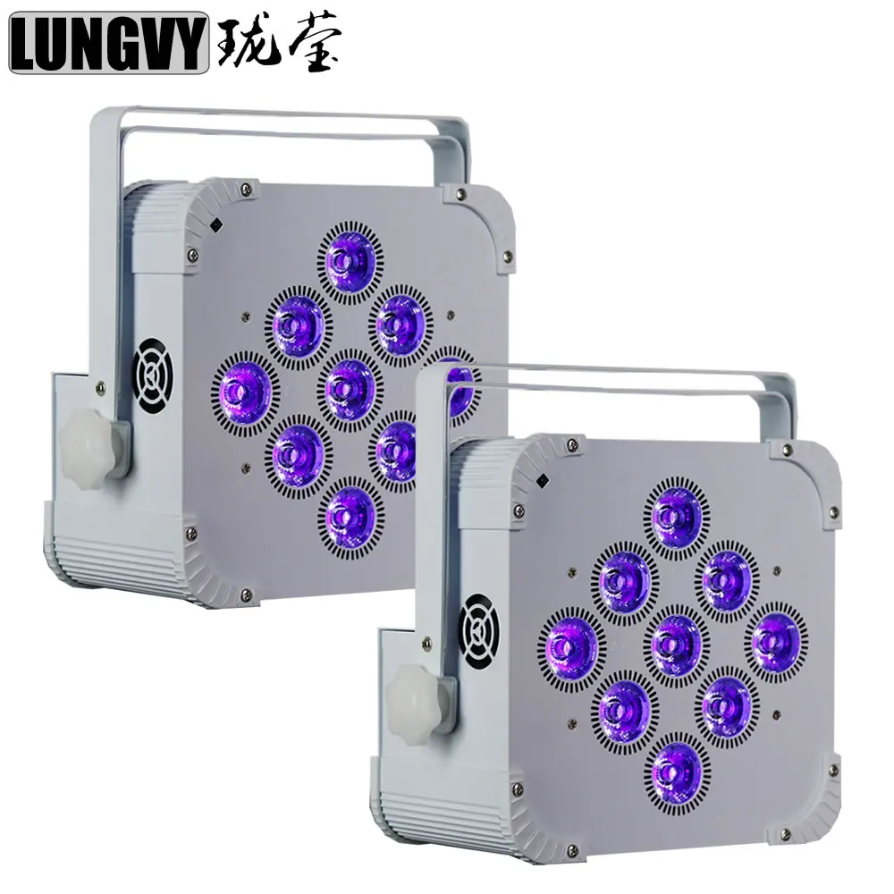 Бесплатная доставка 2 шт./лот 9x18 Вт 6 в 1 RGBWA УФ аккумулятор DMX512 встроенный 4G