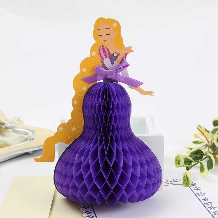 1 шт. 3D креативные Пригласительные открытки принцессы ручной работы трехмерные