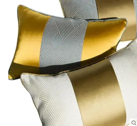 

luxury golden white lumbar pillowcase sofa back cushion cover waist pillow cover for backrest indoor