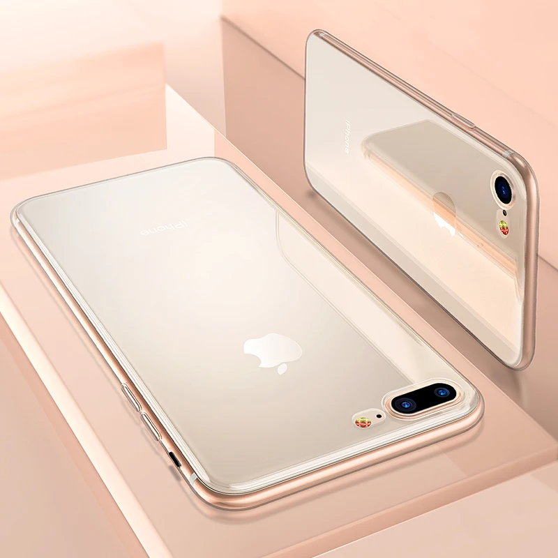 Чехол для iPhone 8 Plus 7 6 6S ультратонкий мягкий прозрачный силиконовый чехол из ТПУ X XS