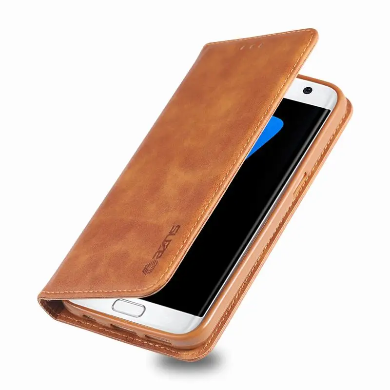 Чехол s для samsung Galaxy S7 Edge, чехол, Роскошный Матовый Магнитный Флип, простой винтажный кожаный чехол для телефона samsung S7edge