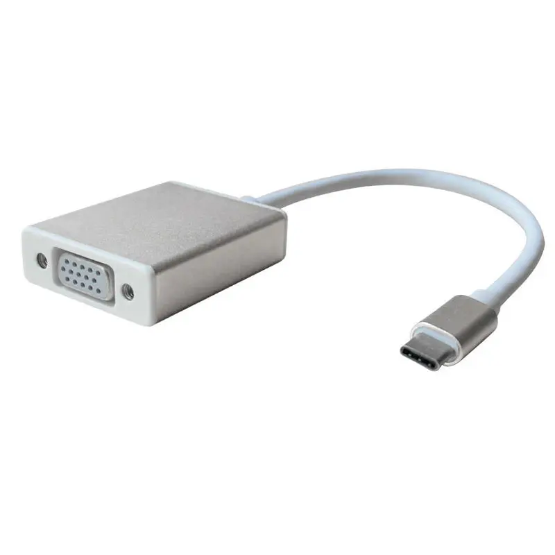 Модный USB 3 1 Тип C к VGA адаптер Conneting цифровой кабель Реверсивный для Macbook 12 дюймов