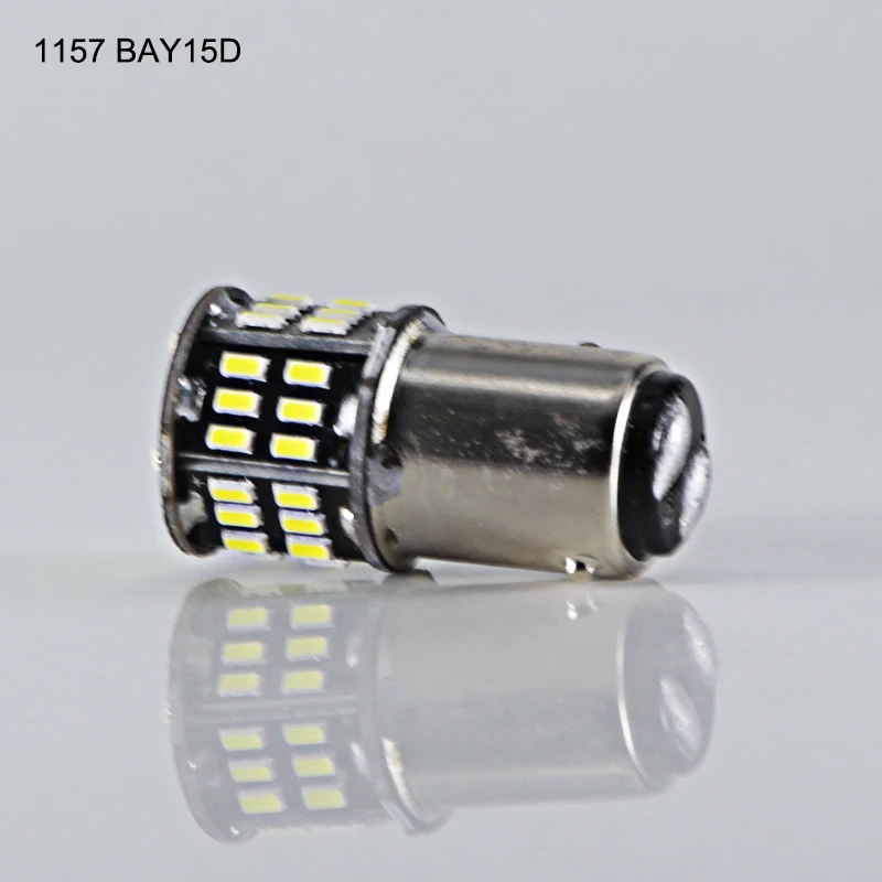 10 шт. P21W 1156 BA15S 1157 BAY15D супер белая лампочка 6000K 2W 12V 24V Авто задний фонарь