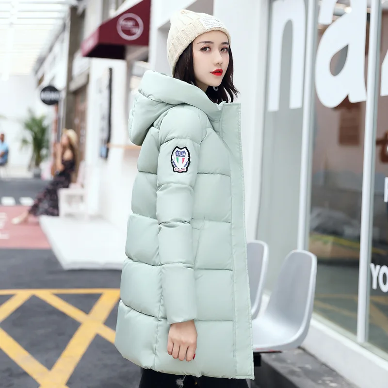 Abrigos mujer invierno/Коллекция 2019 года Длинные парки женские утепленные пуховики с