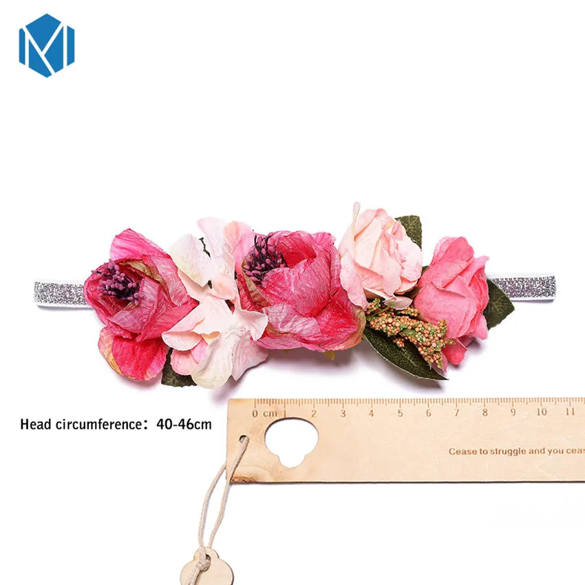 M MISM Children Flower Crown Hairband Beauty Elastic Kids Hair Accessories Girls Headband Garland Festival Wreath | Аксессуары для