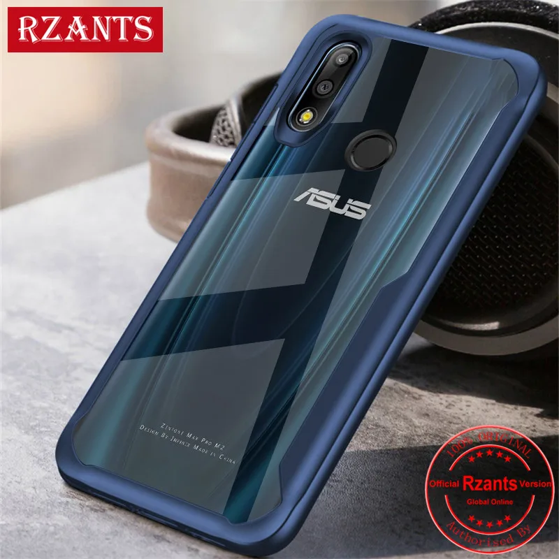 Чехол для телефона Rzants для Asus ZenFone Max Pro M2/M1 прозрачный Жесткий ПК задняя Нескользящая Противоударная тонкая крышка для Max Pro M2/M1 - Цвет: Blue