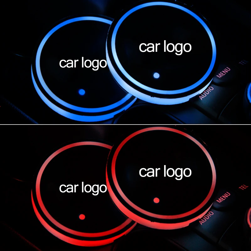 СВЕТОДИОДНЫЙ Автомобильный светильник с логотипом зарядная лампа типа Coaster Cup Mat