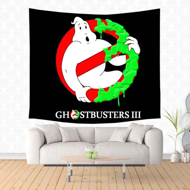 Ghost Busters Pattern Wall Hanging Tapestry Custom Multifunctional Tapestries Bedspread Yoga Mat Blanket Bed Sheet Home Decor | Дом и сад