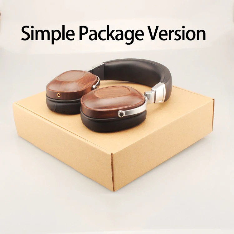 Simple Package BLON B8 HiFi наушники BossHiFi деревянные металлические наушники черная гарнитура из красного дерева с водителем из Бериллиевого сплава и белковой кожей - Цвет: Simple Package
