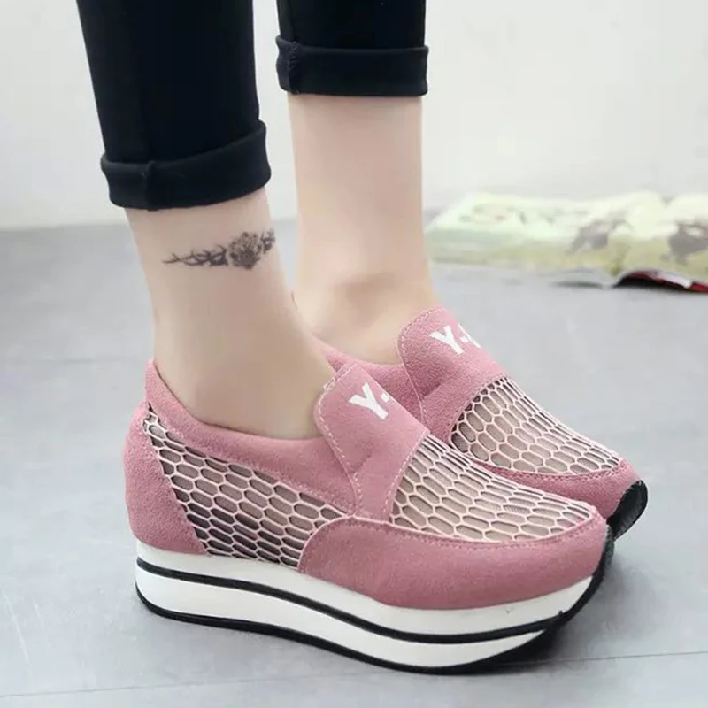 Новинка 2017 года женская обувь на платформе модная Брендовая летняя шнуровке