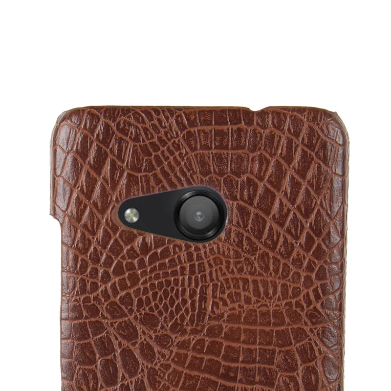 Чехол бампер из крокодиловой кожи для Microsoft Nokia Lumia 550 Жесткий поликарбоната с