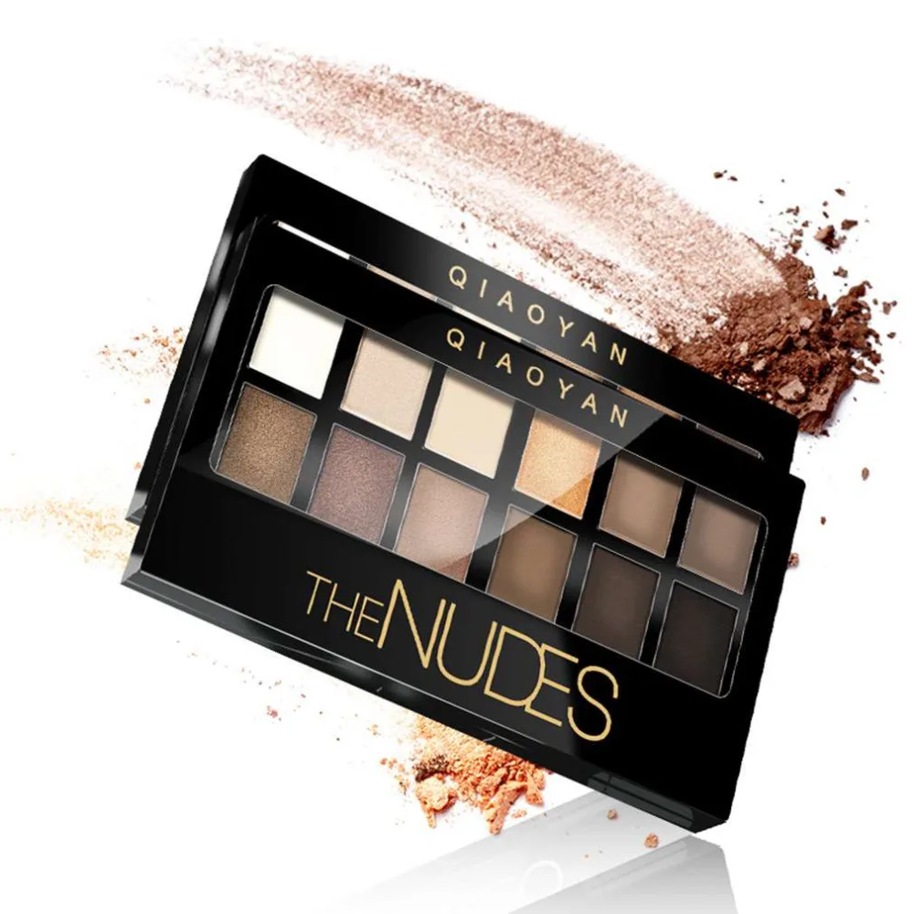 

12 Colors Professional Women Lady Long Lasting Make Up Eye Shadow Palette Portable Natural Facial Cosmetic Beauty Tool