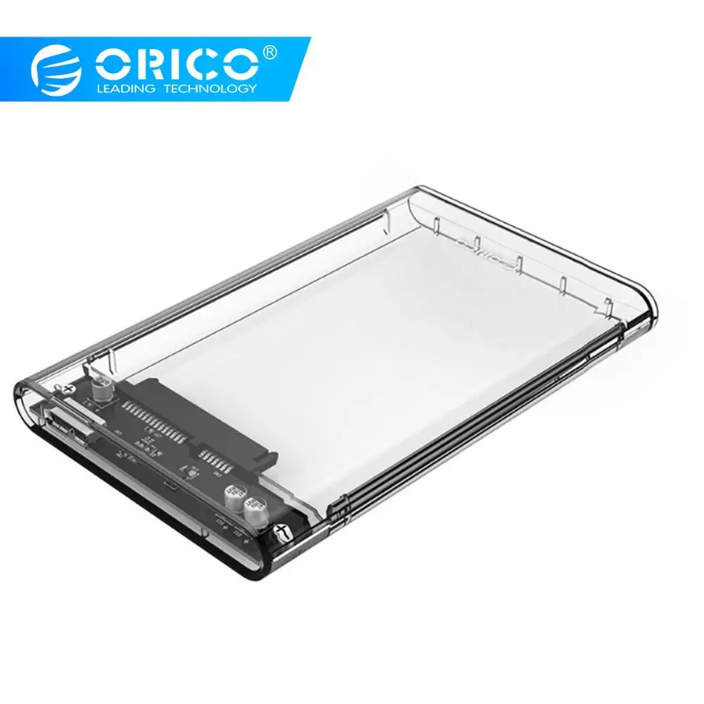 ORICO 2 5 дюйма Прозрачный чехол для жесткого диска USB3.0 Sata 3 0 инструмент бесплатно