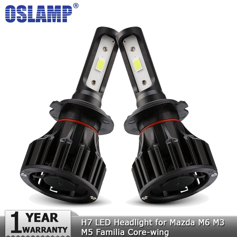 Oslamp H7 светодиодный фар лампы удара 72 W 8000LM фары автомобиля лампочки налобный