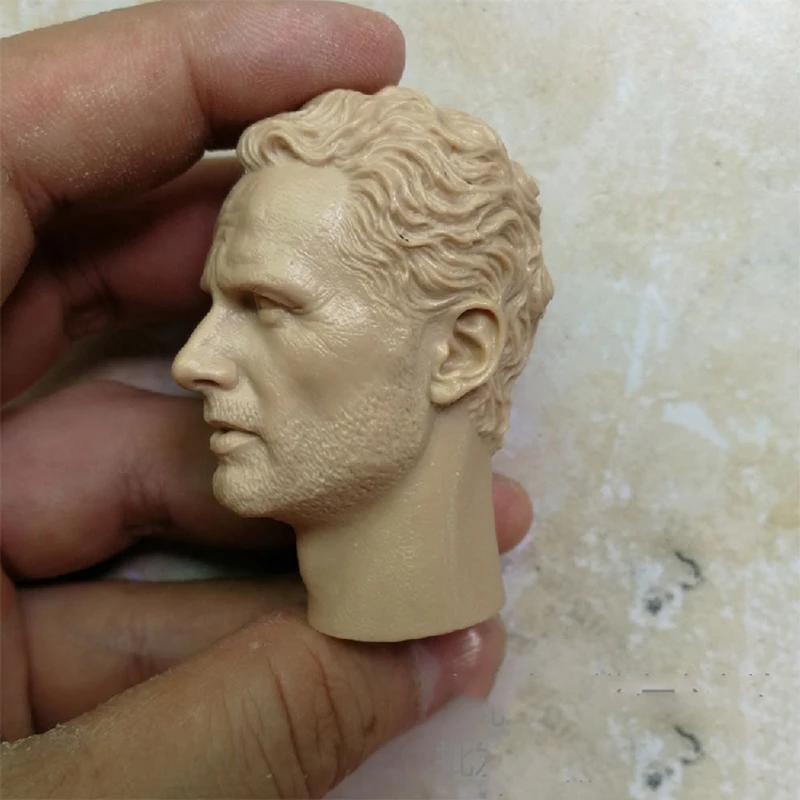 

1/6 Scale Andrew Lincoln Rick Unpainted Head DM Version for 12''Action Figures Bodies