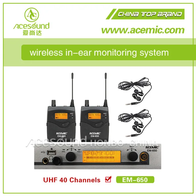 ACEMIC EM 650 Профессиональный внутриканальный монитор системы беспроводной микрофон