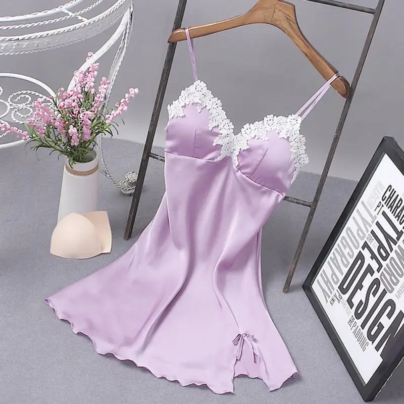 EFINNY женские сексуальные мини ночные рубашки Нижнее белье с вышивкой пижамы