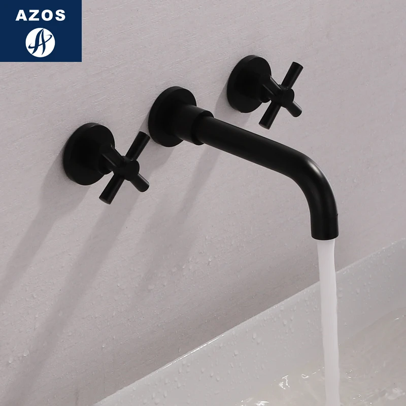 Azos настенный кран мягкая раковина латунный хромированный переключатель