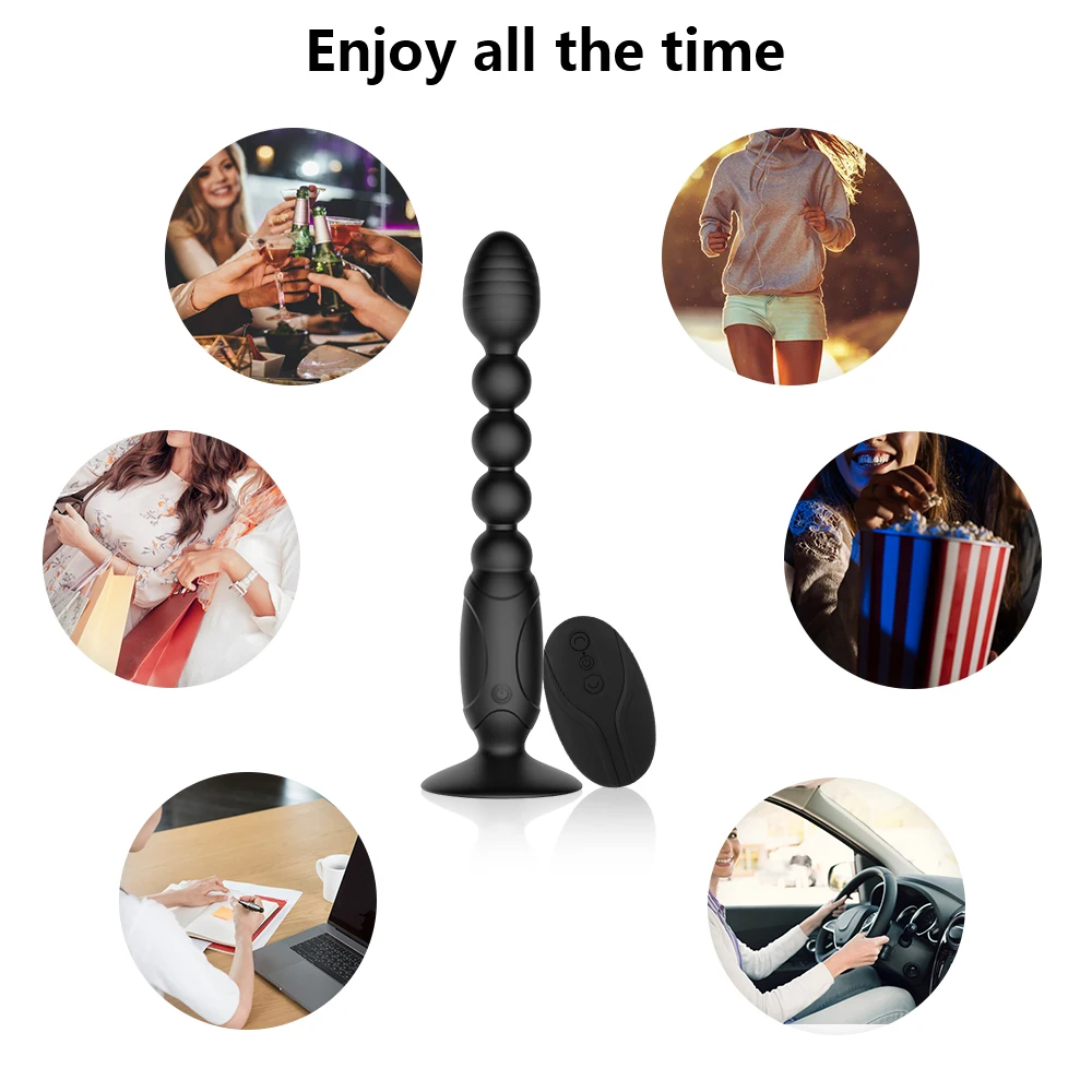 Анальная пробка GUIMI вибратор-массажер простаты всасывающий Анальный вибратор