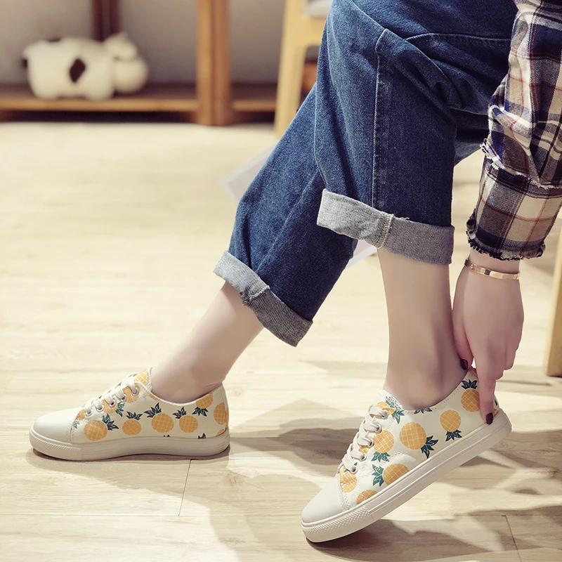 Женские парусиновые туфли повседневные Лоферы без застежки на плоской подошве