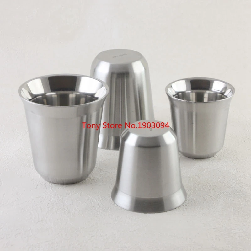 С двойными стенками, нержавеющая сталь, эспрессо, кофейная кружка Nespresso Nescafe, кофе, вина, стакан для алкогольных напитков, для кемпинга, путешествий