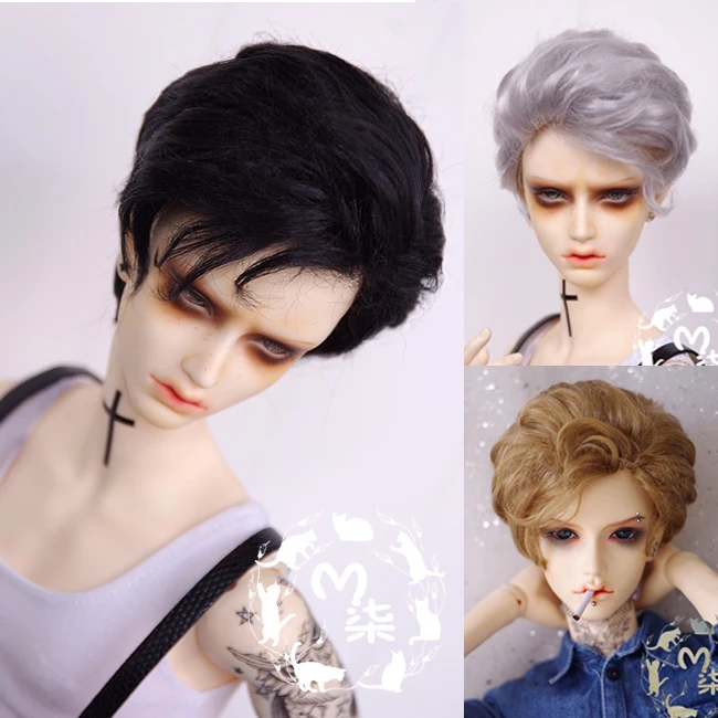 M7-bjd парик куклы синтетический мохер 8-9 дюймов 7-8 1/3 1/4 beerage коричневый винтажный |