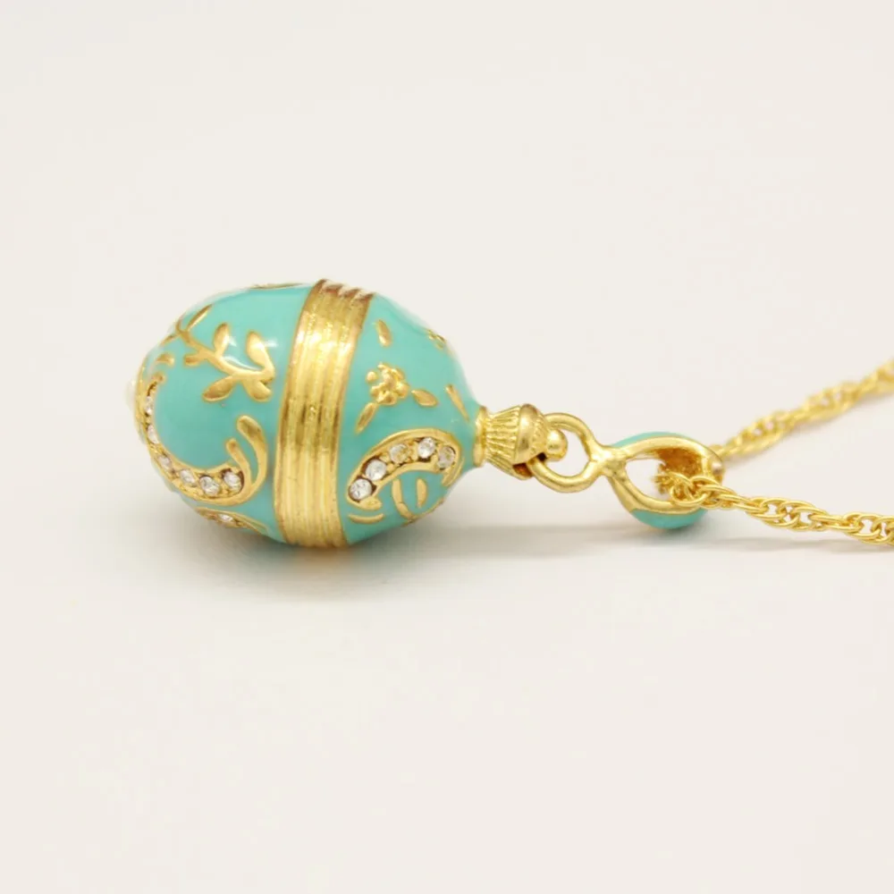 Ожерелье с подвеской в виде яйца голубого цвета | Украшения и аксессуары