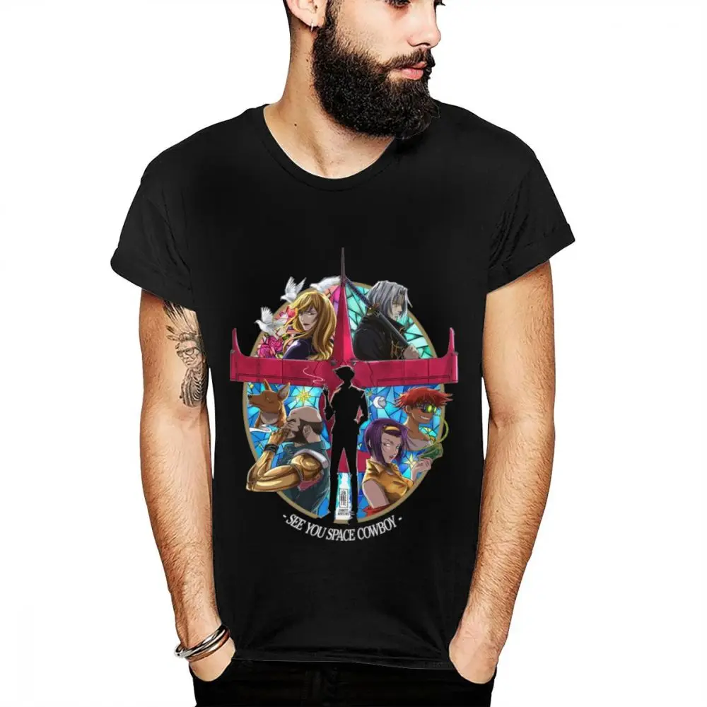 

Cowboy Bebop T-shirt For Male Round Collar T-Shirt Picture Custom Homme Tee Shirt Boy Leisure T-Shirt