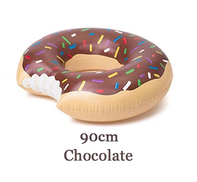 Chocolate 120cm Pretzel плавающий бассейн плавает надувной матрас надувной круг Кольцо Буй Kickboard водная лодка Летняя Вечеринка надувной пончик - Цвет: Chocolate 120cm