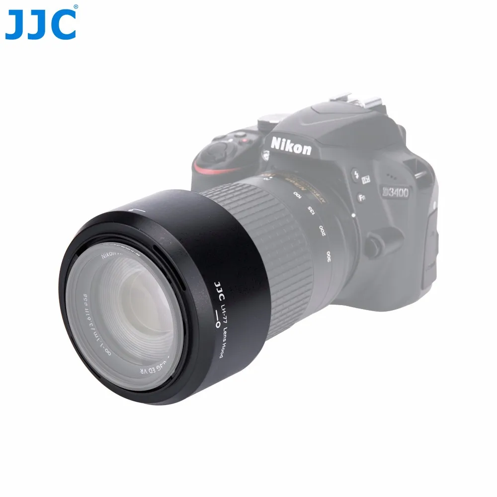 JJC бленда объектива камеры для Nikon AF-P DX NIKKOR 70-300 мм f/4,5-6,3G ED VR/AF-P DX NIKKOR 70-300 мм f/4,5-6,3G ED заменяет HB-77