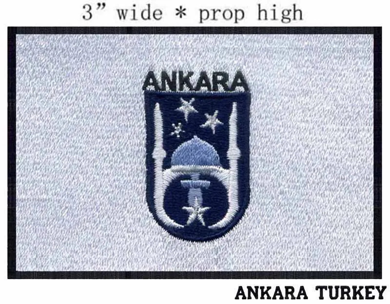 Анкара Турецкий флаг 3 дюйма широкая вышитая нашивка для футуристиамы тепловые