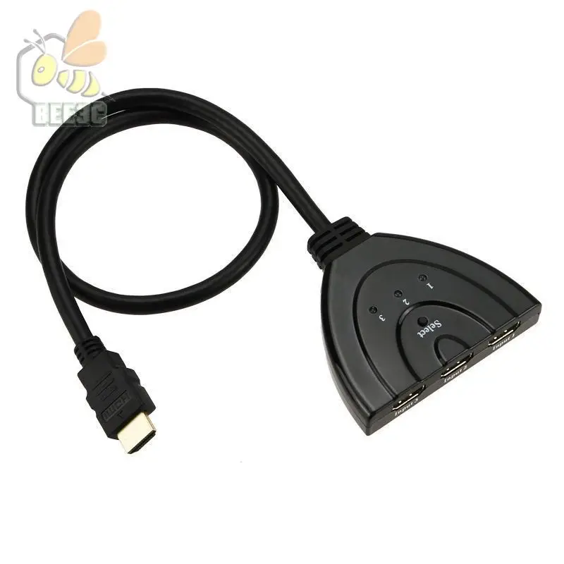 HDMI-совместимый сплиттер sp 1080P 3D переключатель 3 в 1 автоматический гнезда шт. с 50 см