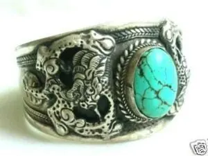 Тибет племенные украшения серебряные и бирюза браслет|tibet silver|tibet silver braceletbracelets