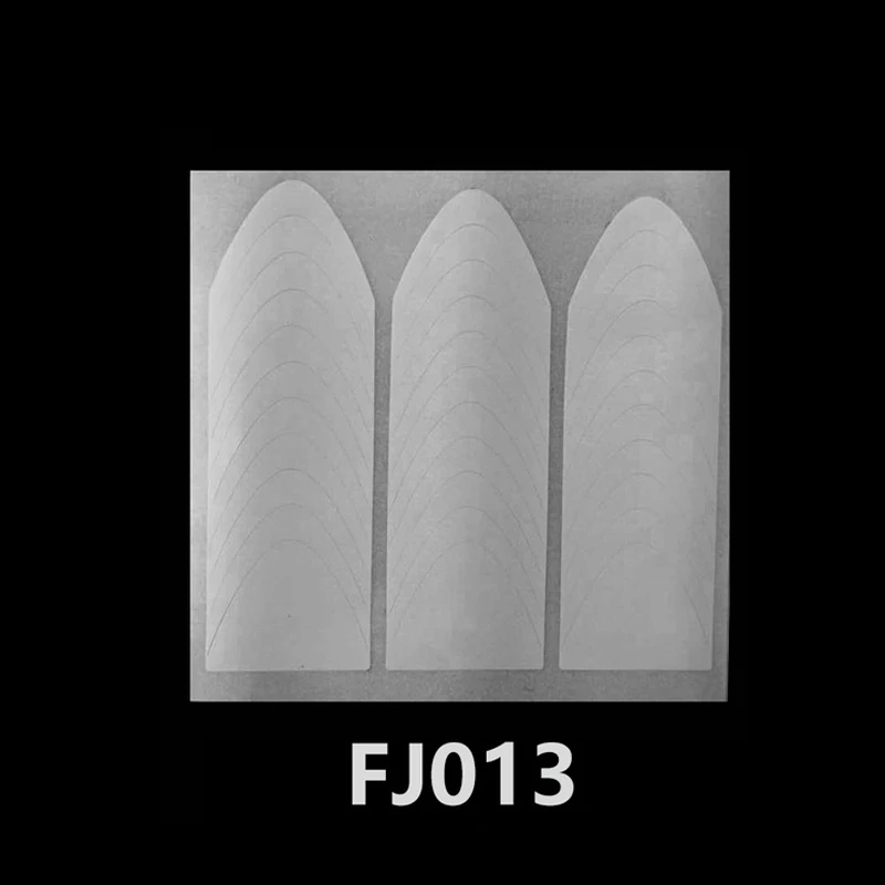 FJ013 Арт, наклейки для ногтей французские советы руководство маникюрные наклейки для ногтей форма бахрома Руководство DIY шаблон 3D Виниловые наклейки инструмент для укладки - Цвет: FJ013